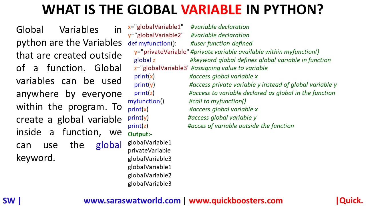 What Is The Global Variable In Python Quickboosters 2293